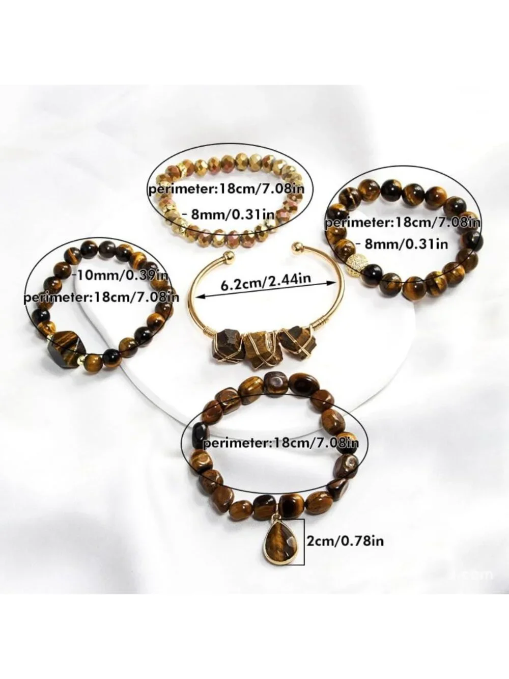 Boho Multilayer Beaded Bracelets Set for Women - Handmade Stone Stackable